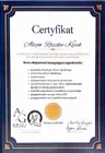Certyfikat AMICI Akademia Groomingu dla Alicji Roszki-Kosek